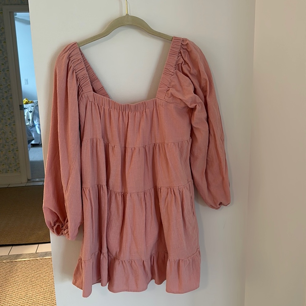 Pink long sleeve sun dress by Cotton Candy LA